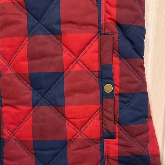 Kensie Jeans Checkered Red and Blue Vest SZ M - Picture 4 of 7